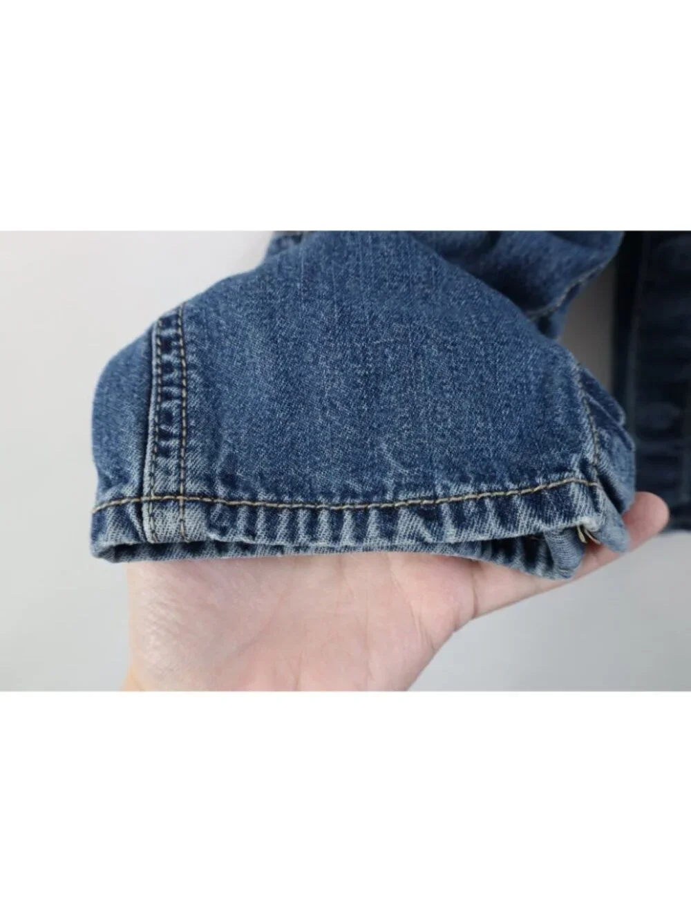 Vintage 90s Y2K OshKosh B'Gosh Boys Girls 12M Faded Denim Jean Overalls Bibs